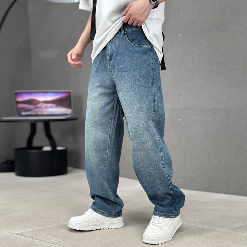 Men's Jeans - Relaxed Fit - Mid Rise - Straight Leg - Casual 5-Pocket Style