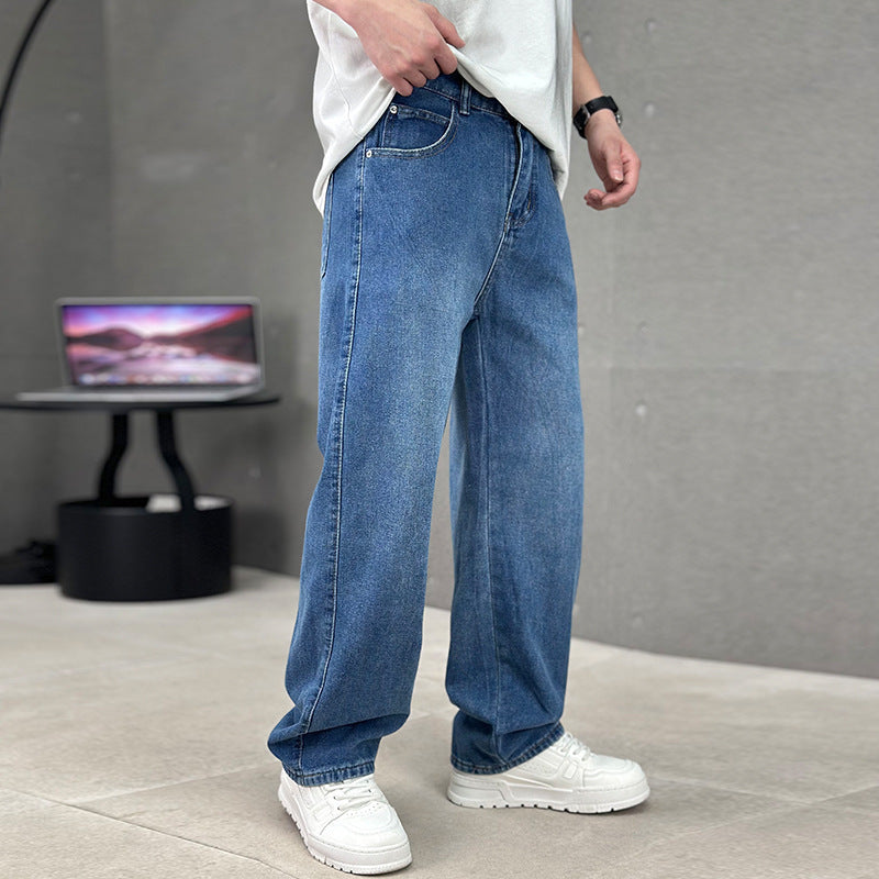 Men's Jeans - Relaxed Fit - Mid Rise - Straight Leg - Casual 5-Pocket Style