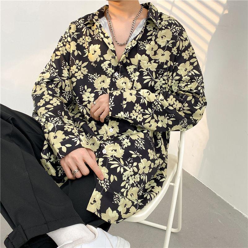 Men’s Button-Up Shirt - Relaxed Fit - Long Sleeve - Whimsical Duck Print