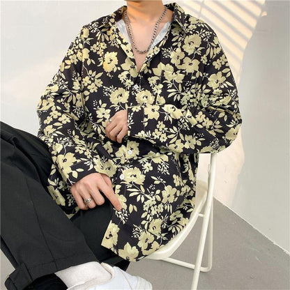 Men’s Button-Up Shirt - Relaxed Fit - Long Sleeve - Whimsical Duck Print