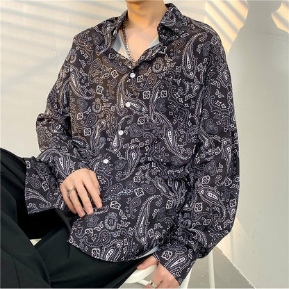 Men’s Button-Up Shirt - Relaxed Fit - Long Sleeve - Whimsical Duck Print