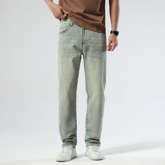 Men’s Straight Fit Jeans - Stretch Denim - Five Pocket Design - Zipper Fly Closure