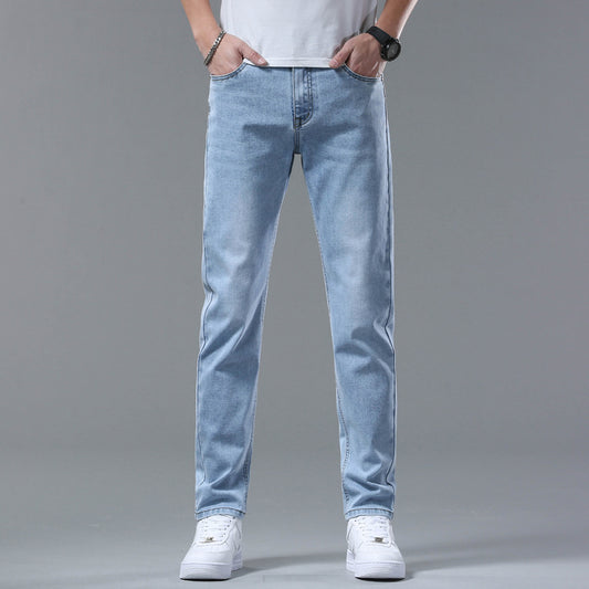 Men's Jeans - Denim - Mid Rise - Straight Leg - Classic Fit - 5-Pocket Casual Style
