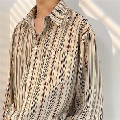 Men’s Button-Up Shirt - Relaxed Fit - Long Sleeve - Whimsical Duck Print