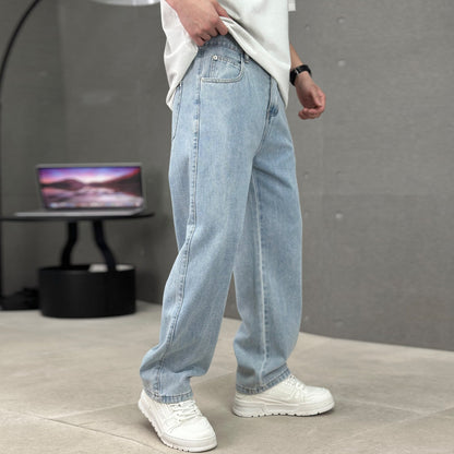 Men's Jeans - Relaxed Fit - Mid Rise - Straight Leg - Casual 5-Pocket Style